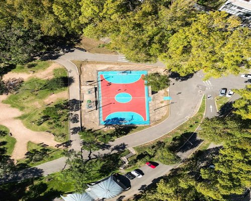 Widok na park miejski, miejsce idealne do spacerów